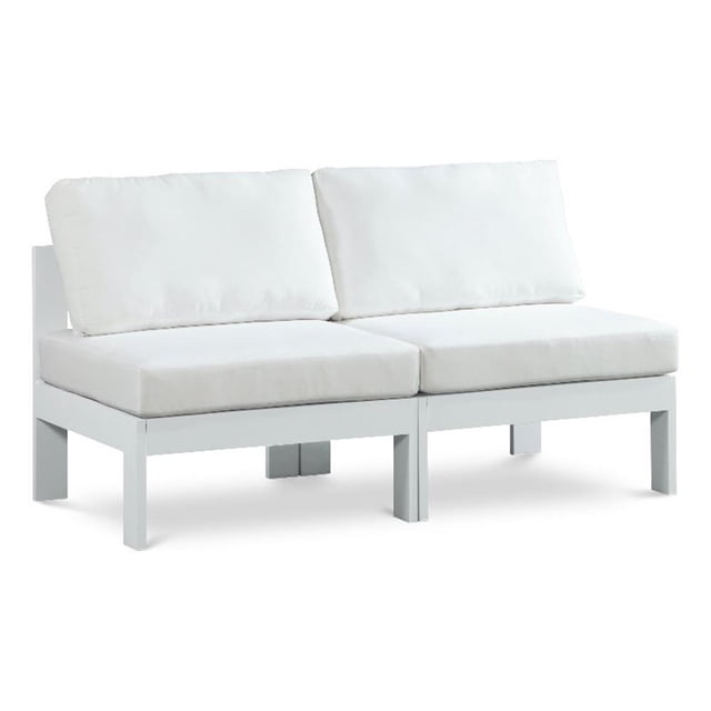 Meridian Furniture Nizuc Canapé Modulaire d'Extérieur Blanc pour Patio