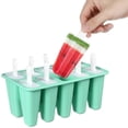 thumbnail image 3 of 1Pc Ten Grid Ice Cream Mold DIY Making Tool Frozen Popsicle Mold (Green), 3 of 4