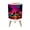 Color 2, variant on Futuristic Small Trash Can with Lid Vibrant Tropical Sunset Silhouetted Palm Trees Calm Water 1.8 Gallon Dog Proof Trash Can Round Garbage Can Waste Bin Wastebasket for Bathroom Bedroom Living Room