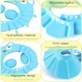 thumbnail image 3 of Bonnet de Douche, 2 Pcs Bonnets de Shampooing Imperméables Réglables, Bonnet de Protection pour Enfants pour Soins des Tout-Petits-Jaune, Bleu, 3 of 5