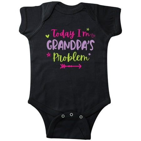 

Inktastic Child Funny Today Im Grandpas Problem Gift Baby Girl Bodysuit