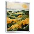 thumbnail image 2 of Designart "Yellow And Green Pastoral Bold horizon VII" Countryside Floater Framed Canvas Print, 2 of 7