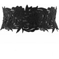 thumbnail image 4 of AVEKI Women's Lace Waist Belt Obi Bowknot Cinch Wide Belt Bow Tie Wrap Boho Corset Dress Waist Band Pu Leather, Black, 4 of 4