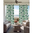 thumbnail image 4 of St. Patrick's Day Blackout Curtains 96 Inches Long, Watercolor Shamrock Leaves Lucky Green Thermal Insulated Black Out Curtains, Darken Window Curtain Drapes for Bedroom Living Room 52"x96" 2 Panels, 4 of 9