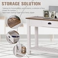 thumbnail image 3 of HOMCOM Console Side Entryway Table with Storage Drawer, Bottom Shelf, and Strong Sturdy Construction, White, 3 of 9