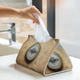 thumbnail image 5 of Kdxio Magnetic Old Compass On World Map Print Tissue Box Cover,Modern PU Leather Rectangular Tissue Box Holder for Bathroom Living Room Bedroom Office Desk Car Home, 5 of 6