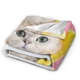 thumbnail image 2 of Kll Fleece Blanket Plush Throw Blanket A Funny Cat,Soft Fuzzy Cozy Flannel Blanket For Couch Sofa Bed.(80"X60"), 2 of 9