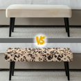 thumbnail image 6 of POLERO Brown Cheetah Print Dining Bench Cover Washable Stretch Piano Bench Seat Cover Removable Rectangle Seat Cushion Protector for Home, Bedroom, Hotel, 6 of 7