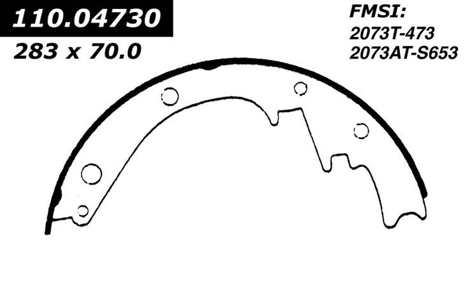 Centric Brake Shoe Set, #112-04730