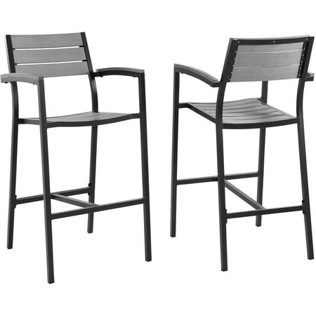 Modway Maine Bar Stool Outdoor Patio, Set of 2, Multiple Colors