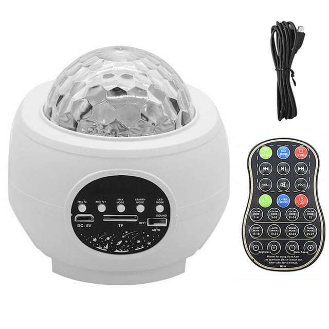 Lampe de Projecteur Étoilée LED Étoile Nuit Océan Vague Bluetooth Compatible Haut-Parleur Lumière de Projection Colorée