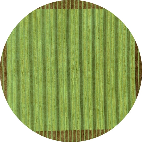 Ahgly Company Indoor Round Oriental Turquoise Blue Modern Area Rugs, 8' Round
