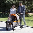 thumbnail image 3 of Jeep Sport All-Terrain Stroller Wagon by Delta Children - Includes Canopy, Parent Organizer, Adjustable Handlebar, Snack Tray & Cup Holders, Grey/Bonfire, 3 of 6
