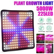 ROMUCHE 5000W Grow Light Full Spectrum Plant Lights 225 LED Ultrathin Panel Growing Lamp Hydroponics Indoor Flower Blooming Light Lamp for Seedling Veg and Flower