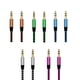 thumbnail image 4 of Kearding Cable a de 3,5mm, reproductor trenzado de nailon, Cable AUX, altavoz, línea de conexión estéreo, Cable de Audio, accesorio de cine Cables de audio/vídeo Azul, 4 of 6