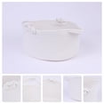 thumbnail image 3 of Unique Bargains 1 Pack Woven Storage Basket Bin with Handle for Clothes, Shoes White L, 3 of 6