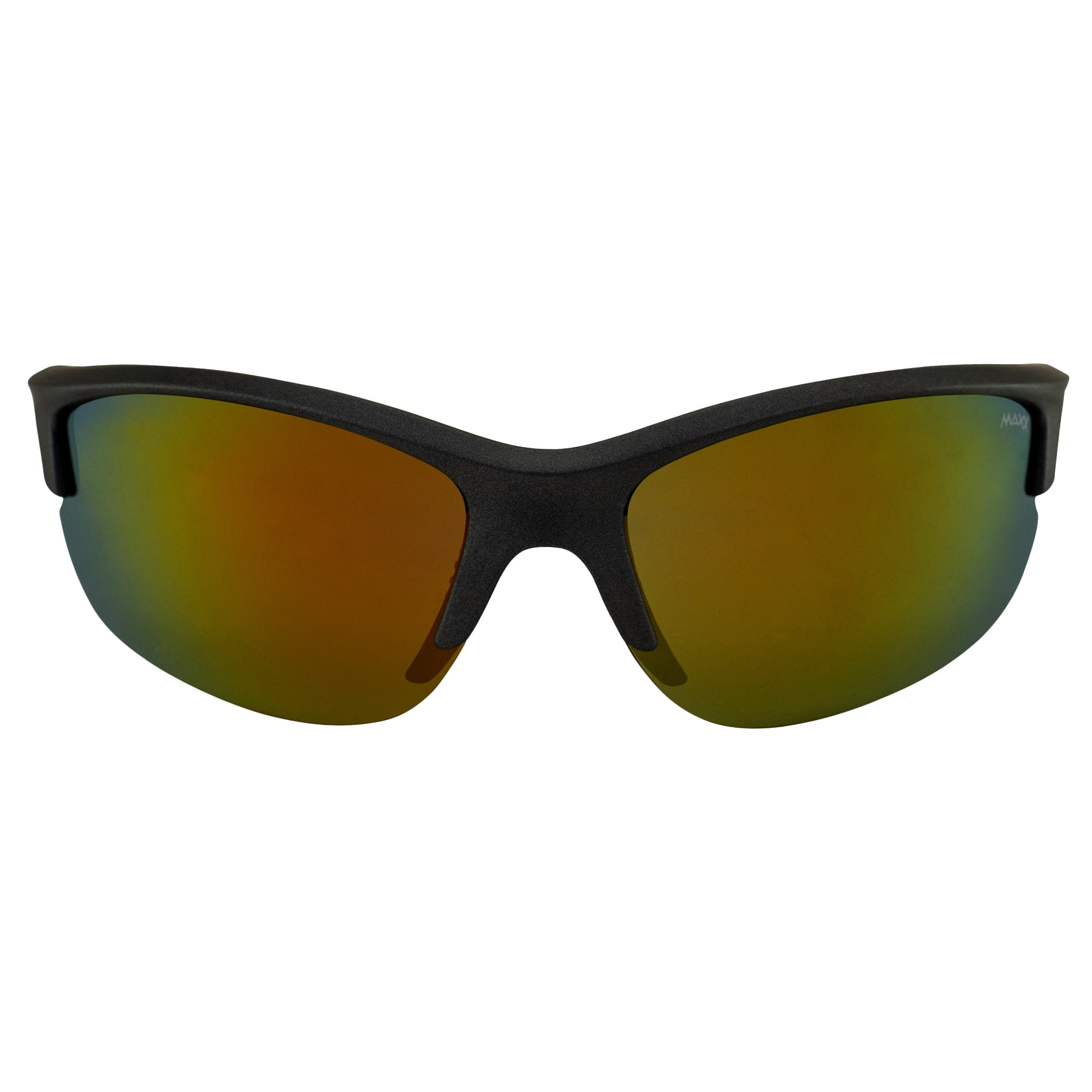 Maxx Spirit Red Mirrored Smoke Polarized Lenses Gunmetal Frame Sports Sunglasses