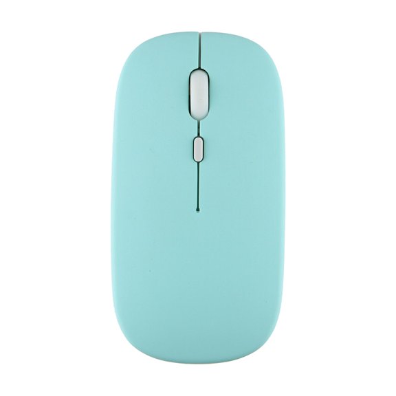 Ergonomic Dual Mode Rechargeable Mute 2.4G Wireless Mouse Mice Bluetooth LIGHT GREEN BLUETOOTH MODE