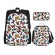 thumbnail image 1 of Balery Cute Butterfly Mochila escolar 3 en 1 para niños: mochila resistente con lonchera térmica y estuche para lápices. Mochila escolar para niños y niñas., 1 of 7