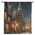 thumbnail image 2 of Old World Town,Semi Sheer Curtains Drapes for Living Room,Bedroom,French Doors Window 84 Inches Long,Christmas Historical Winter Street House Rod Pocket Chiffon Curtain Drapery Voile Draperies Panel, 2 of 6