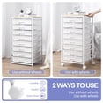 thumbnail image 4 of Carro de almacenamiento SYKIARIOL de 8 cajones con tapa de madera, blanco, 4 of 9