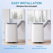 TROPOW 15000 BTU (ASHRAE) / 10800 BTU (DOE) Portable Air Conditioner, Cools 850 Sq.ft. 3-in-1 Mini Standing AC Unit Cool/Fan/Dry, Quiet Operation, LCD Remote, Fast Cooling