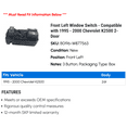 thumbnail image 2 of Front Left Window Switch - Compatible with 1995 - 2000 Chevy K2500 2-Door 1996 1997 1998 1999, 2 of 2