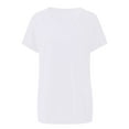 thumbnail image 5 of Clearance! Delayuji Short Sleeve Shirts for Women Womens T Shirts V Neck Cap Short Sleeve Summer Tops Trendy 2025 Loose Casual Tshirts with Pocket L White, 5 of 6