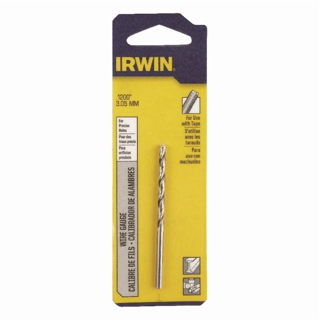 Broca Irwin de acero de alta velocidad Jobber de 2,75 cm de longitud, 1 paquete