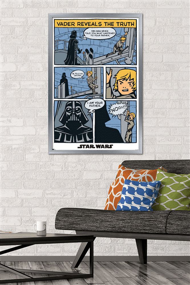 Star Wars: The Empire Strikes Back - Dual Panels Wall Poster, 22.375" x 34", Framed