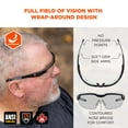 thumbnail image 2 of Ergodyne Dellenger In./outdoor Lens, Matte Black Anti-Fog And Scratch-Resistant Glasses, 2 of 6