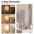 thumbnail image 3 of MINKUROW Bedside Lamp with USB Port and Outlet,3-Way Dimmable Touch Lamp with USB Charging Port for Bedroom,Small Table Lamp with Charger Beige, 3 of 7