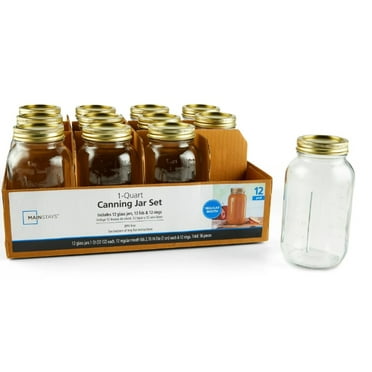 Mainstays 1-Quart Glass Regular Mouth Canning Jars (12 Count)