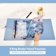 thumbnail image 5 of Dailycode 2 Pack Pencil Pouch for 3 Ring Binder Smooth Zipper Folders with Pockets Clear Window Pencil Case, Romantic Purple Heart, 5 of 6