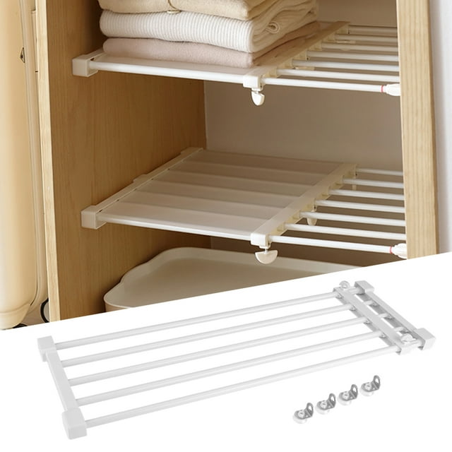 LHCER Wardrobe Divider, Closet Divider Shelf, Adjustable Wardrobe Divider Telescopic Compartment For Cupboard Wardrobe Bedroom Storage Rack