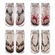 thumbnail image 1 of 4 pares de calcetines divertidos con estampado de manicura y chanclas, calcetines con patrón 3D, calcetines estampados con sandalias, calcetines tobilleros de corte bajo, calcetines para correr y Yoga YUNYI BRAND  Deportes, 1 of 7