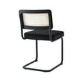 thumbnail image 2 of Loft Lyfe Rivky Velvet Armless Dining Chair(Set of 2), Black, 2 of 9