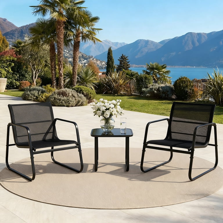Simenmax 3-Piece Outdoor Set, Outdoor Furniture Set with Textilene