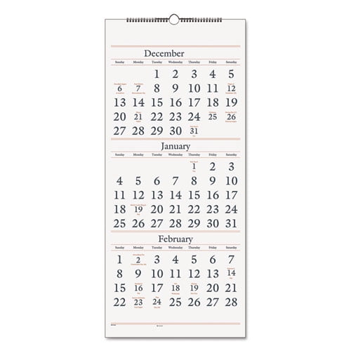 at a glance three month reference wall calendar 12 x 27 2016 2018