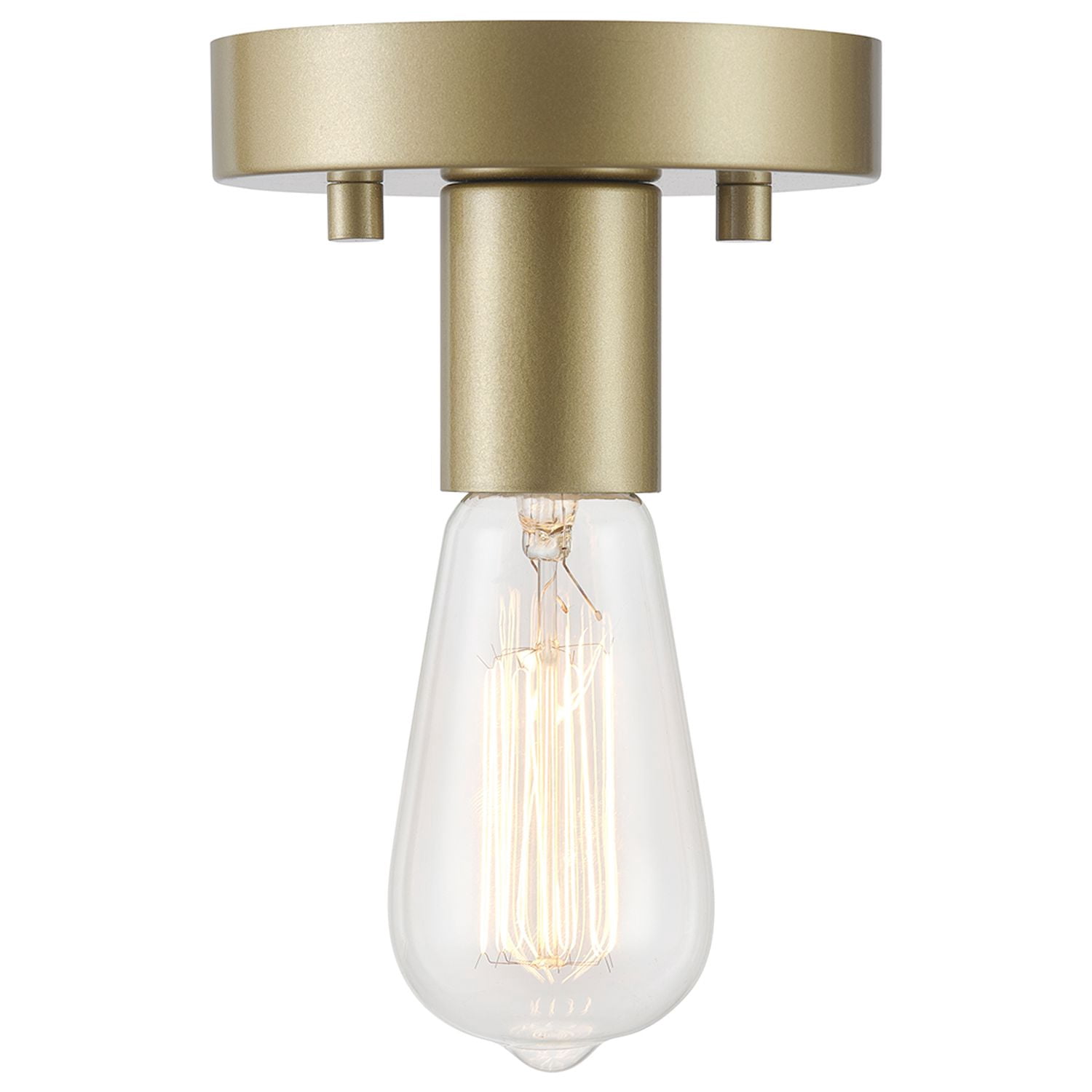 Better Homes & Gardens 1Light Flush Mount, Burnished Brass, Bulb Not Included