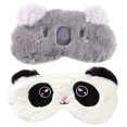 thumbnail image 1 of 2PCS Sleep Mask Breathable Cartoon Eye Mask Eye Sleeping Cover for Travel, 1 of 10