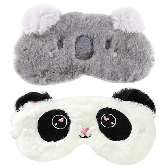 2PCS Sleep Mask Breathable Cartoon Eye Mask Eye Sleeping Cover for Travel