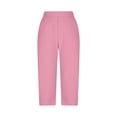thumbnail image 6 of Hjlmsx Capri Pants for Women High Waist Straight Leg Stretch Pants Summer Work Golf Capris with Pockets, 6 of 7