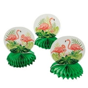 Fun Express 7 1/2" x 9" Flamingo Party Tabletop Centerpieces Set - 3 Pieces