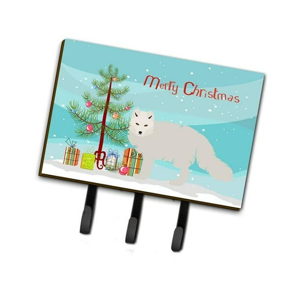 Carolines Treasures BB9244TH68 White Arctic Fox Christmas Leash or Key Holder