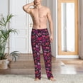 thumbnail image 2 of Logiee pink ribbon bows Print Pajama Pants for Men,Men’s Pajama Bottoms,Mens PJ Pants with Pockets & Button Fly-Small, 2 of 6