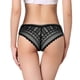 thumbnail image 1 of Gibobby Calzoncillos hipster Calzoncillos Color sólido para mujer, ropa interior, ropa interior, pantalones cortos, ropa casa, lencería, bragas vendaje encaje（Negro， L), 1 of 5