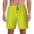 thumbnail image 3 of Uemuo Yellow Pattern Mens Swim Trunks Quick Dry Board Shorts with Mesh Lining, Stretch Beach Shorts Quick Dry No-Chafing Board Shorts-Medium, 3 of 9