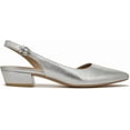 thumbnail image 2 of Naturalizer Women's Banks Slingback Pumps Silver Metallic Leather 7XW, 2 of 5