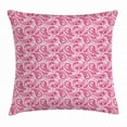 thumbnail image 1 of Hippie Throw Pillow Cushion Cover, Abstract and Vintage Leaves Bohemian Oriental Sacred Motif in Pink Shades, Decorative Square Accent Pillow Case, 18 X 18 Inches, Magenta and White, by Ambesonne, 1 of 2